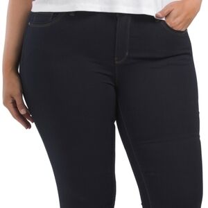 NEW d. jeans Black Sustainable Recycled Denim Skinny Ankle Plus Jeans (20W)